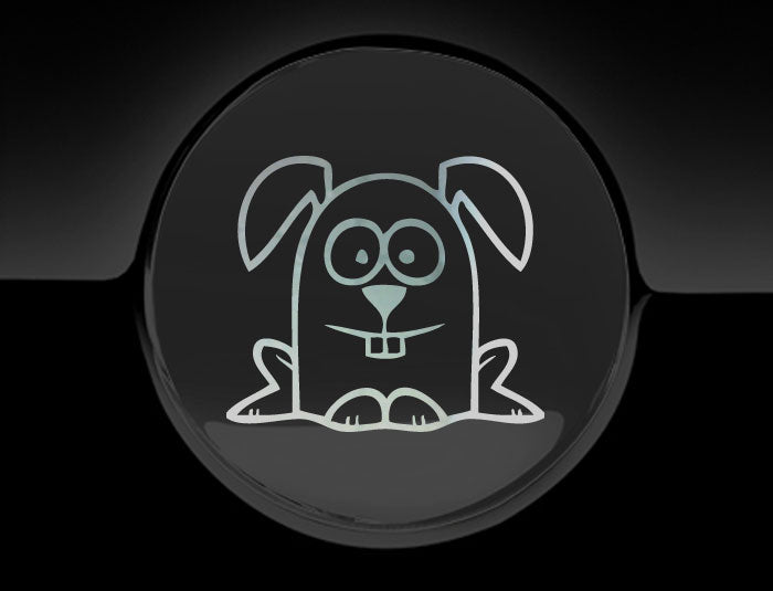 Funny Cartoon Rabbit Fuel Cap Cover Car Sticker