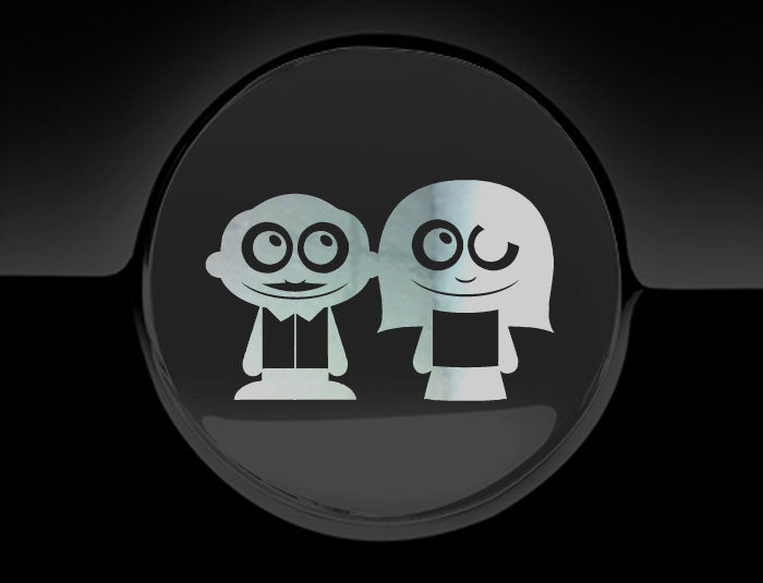 Adorable Parents Fuel Cap Car Sticker