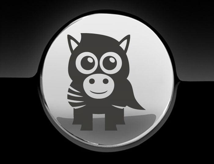 Adorable Zebra Fuel Cap Car Sticker