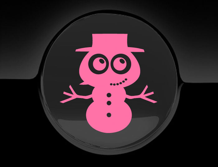 Adorable Snowman Fuel Cap Car Sticker