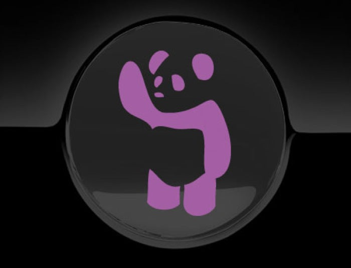 Waving Panda Fuel Cap Cover Car Sticker