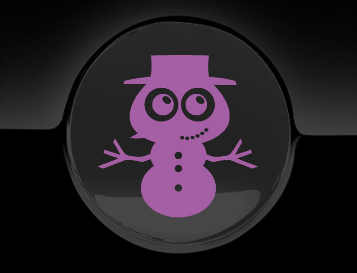 Adorable Snowman Fuel Cap Car Sticker