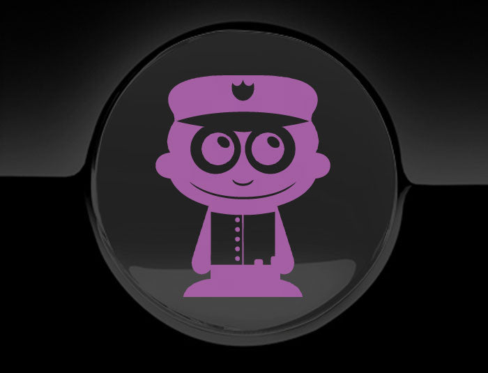 Adorable Policeman Fuel Cap Car Sticker