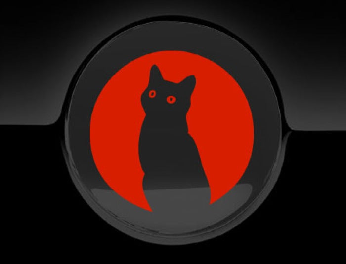 Moon Cat Fuel Cap Cover Car Sticker