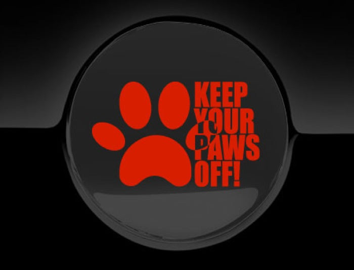 Keep Your Paws Off Fuel Cap Cover Car Sticker