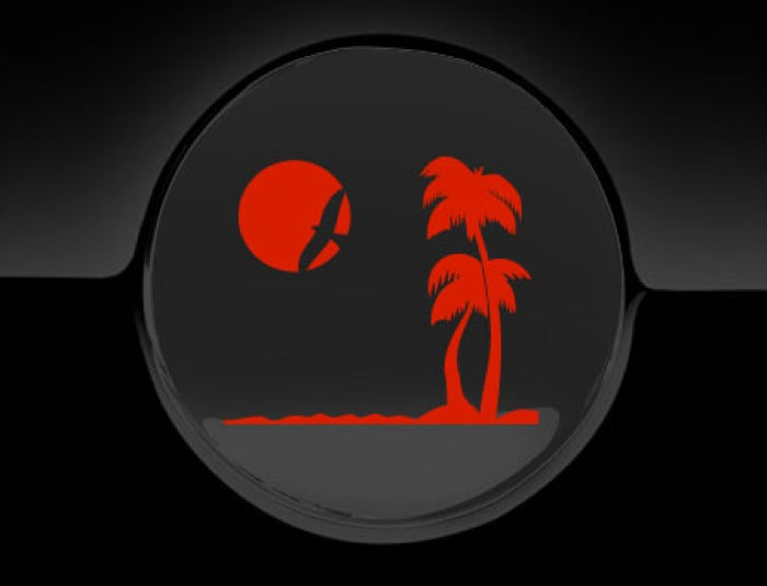 Paradise Beach Fuel Cap Cover Car Sticker