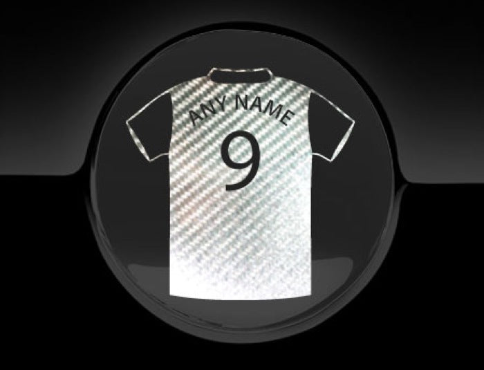 Personalised Football T-Shirt Fuel Cap Cover Car Sticker