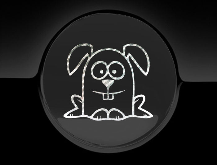 Funny Cartoon Rabbit Fuel Cap Cover Car Sticker