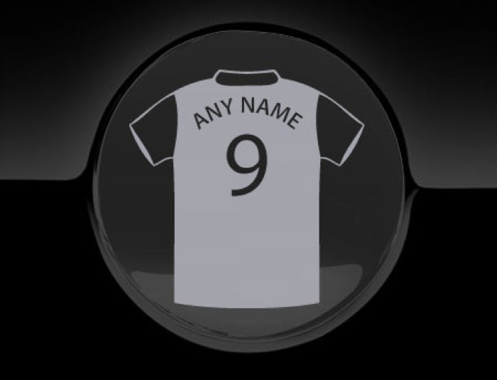 Personalised Football T-Shirt Fuel Cap Cover Car Sticker