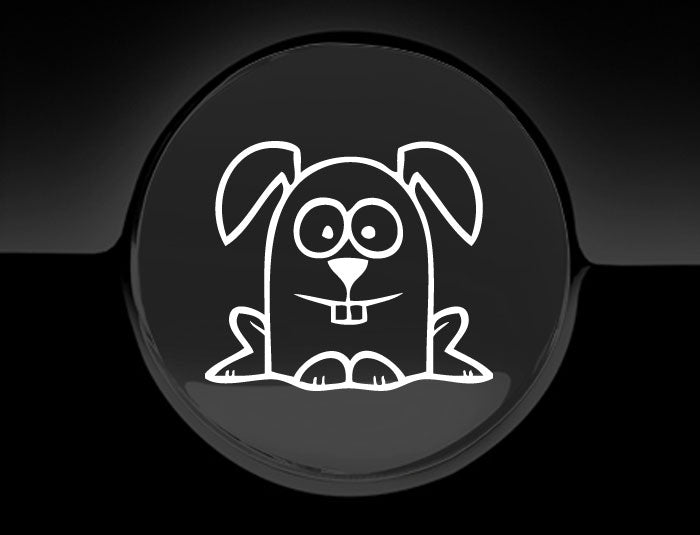 Funny Cartoon Rabbit Fuel Cap Cover Car Sticker