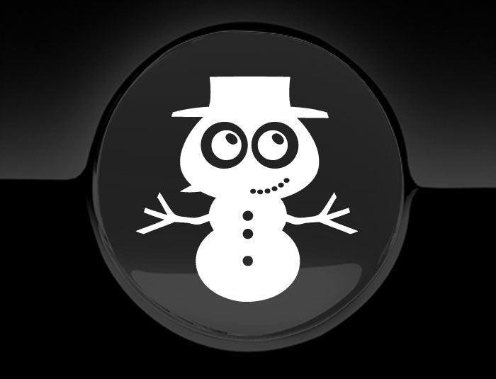 Adorable Snowman Fuel Cap Car Sticker