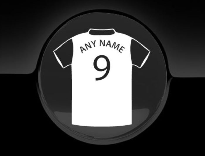 Personalised Football T-Shirt Fuel Cap Cover Car Sticker
