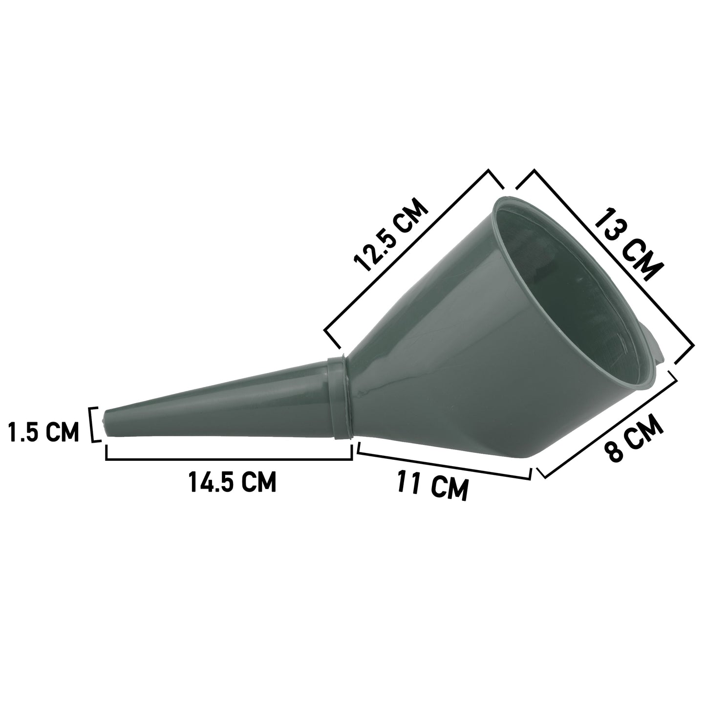 Angled Car Fuel Funnels with Filter (Grey & Green)