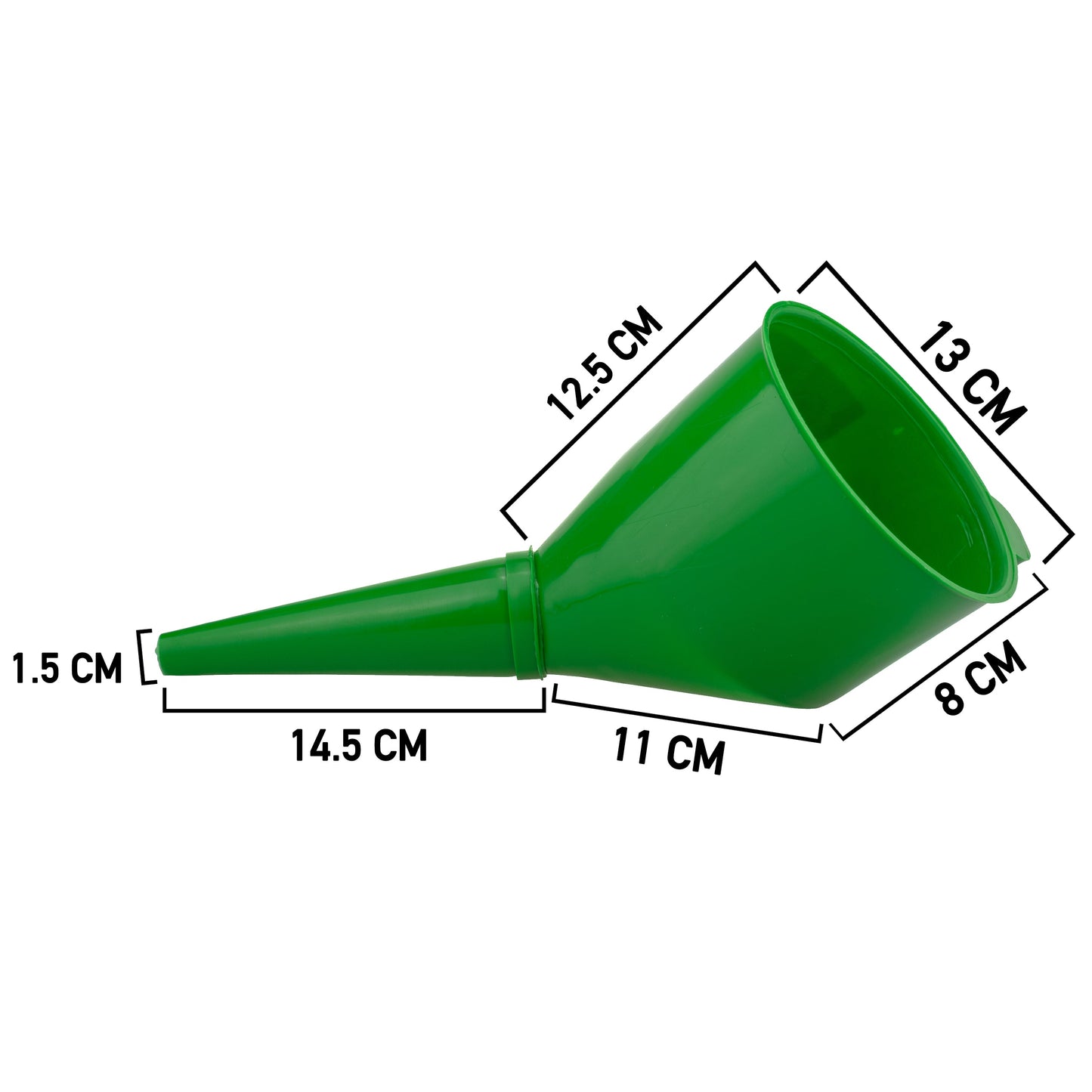 Angled Car Fuel Funnels with Filter (Green & Red)