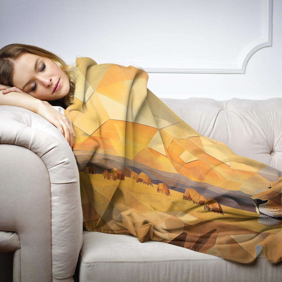 Geometric Lions Blanket
