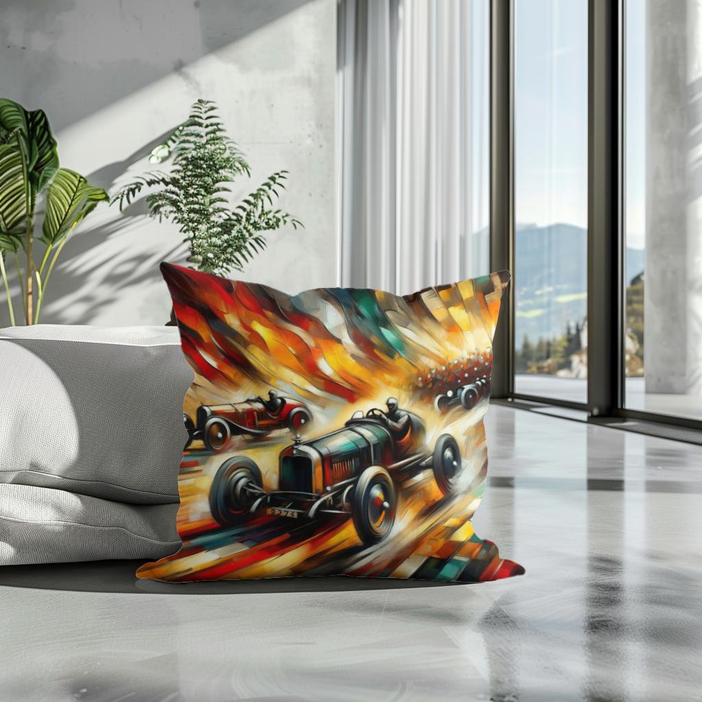Race of Flames Cotton Cushion