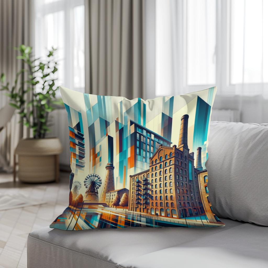 Manchester Ancoats Evolution Cotton Cushion