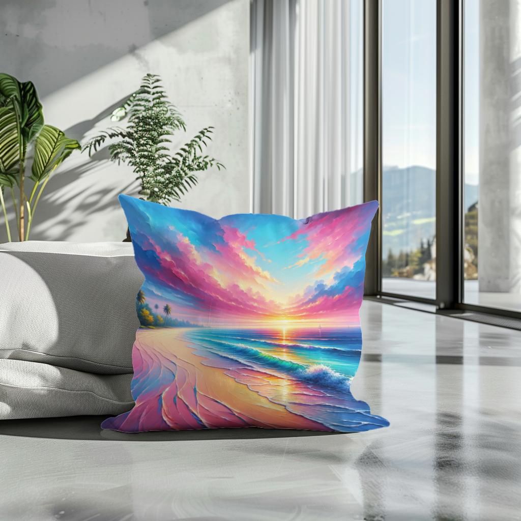 Vibrant Dawn Cotton Cushion