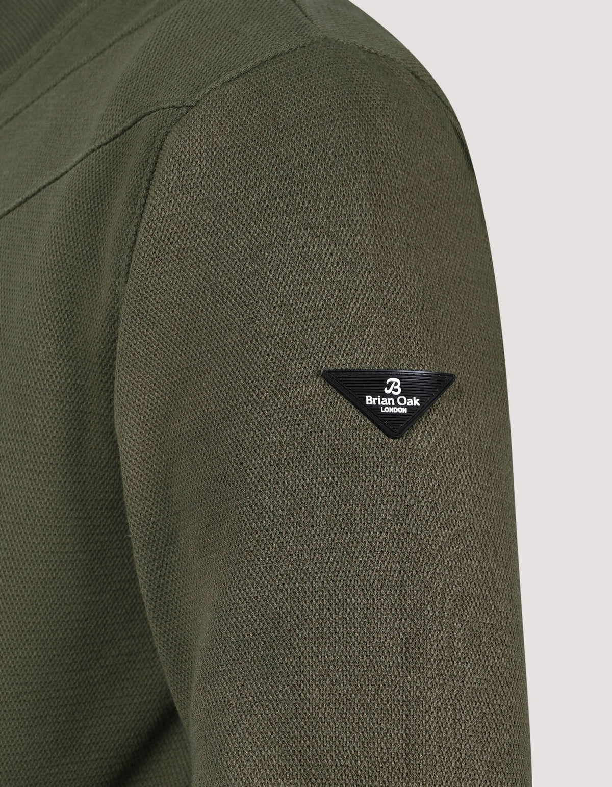 Olive Textured Full Zip Fleece