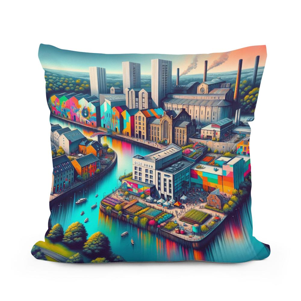 Newcastle Ouseburn Valley Creative Fusion Cotton Cushion