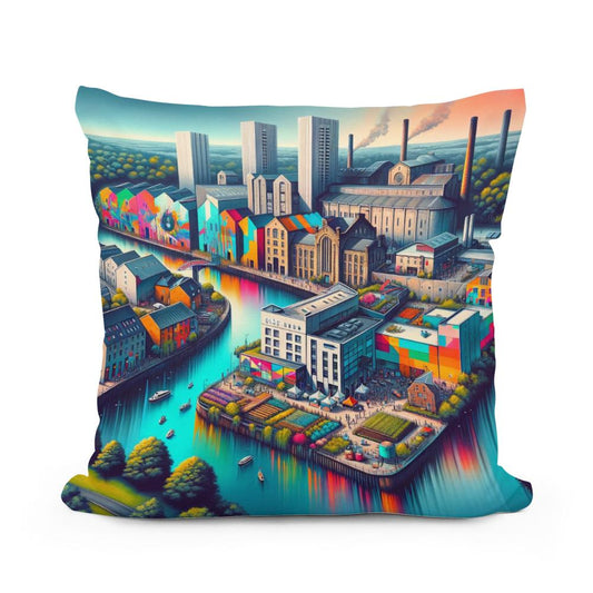 Newcastle Ouseburn Valley Creative Fusion Cotton Cushion