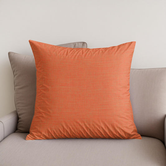 Vibrant Orange Cotton Cushion