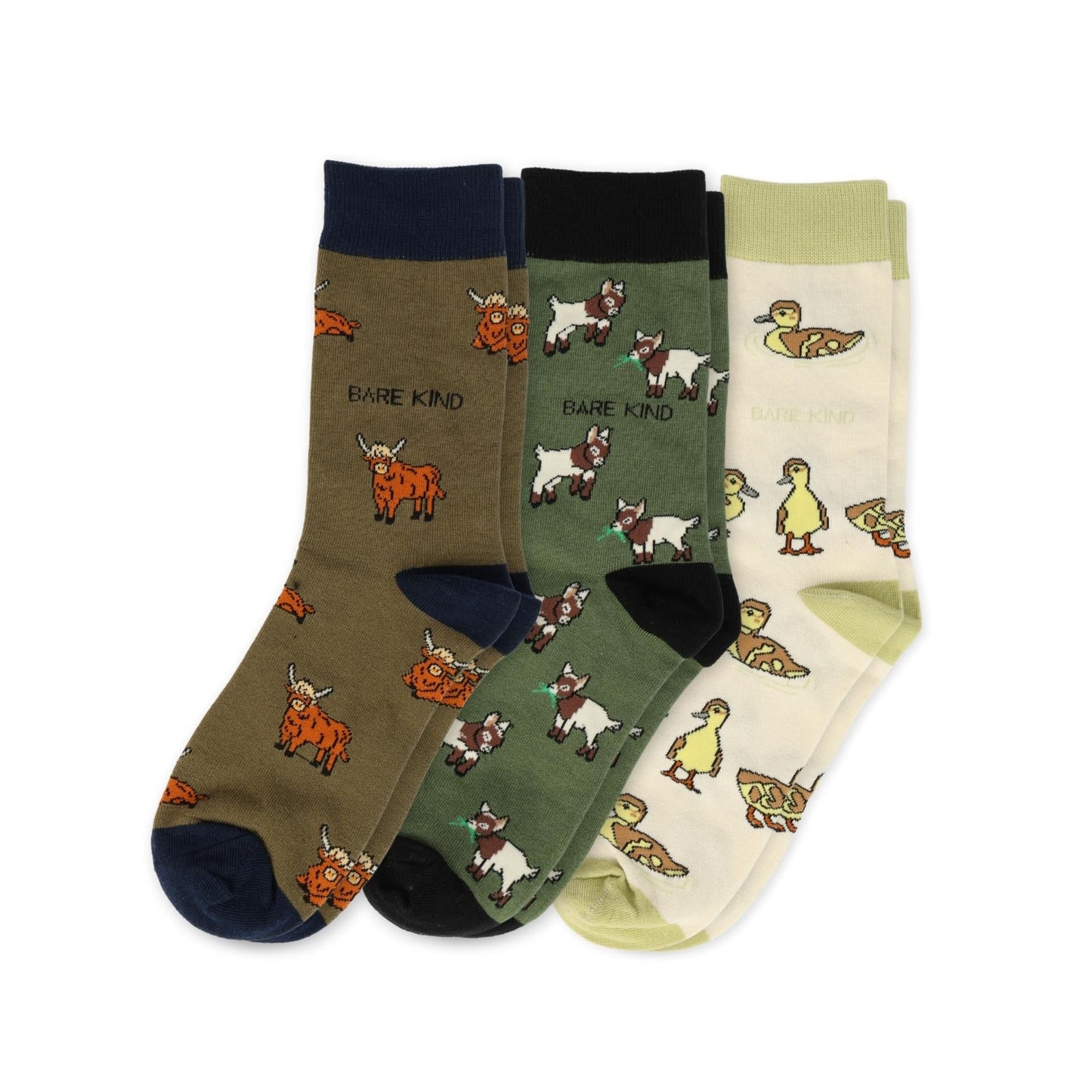 Farm Animals Bundle of 3 Bamboo Sock Set