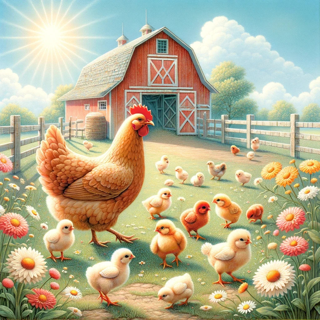 Farmyard Chicks Canvas