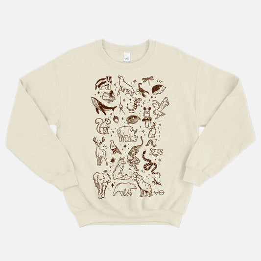 Fauna Doodle Sweatshirt (Unisex)