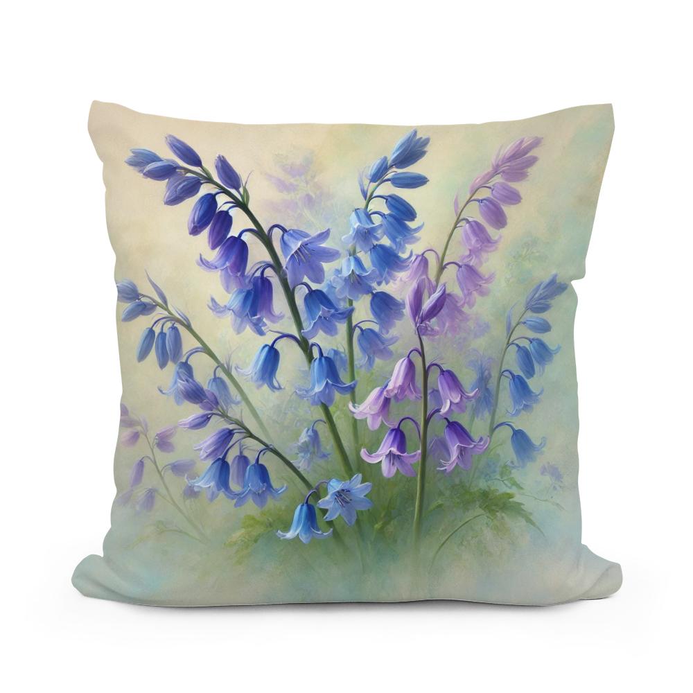 Whispering Bluebells Cotton Cushion