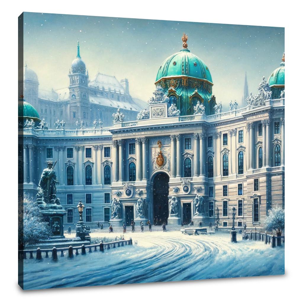 Vienna Winter at Hofburg Canvas