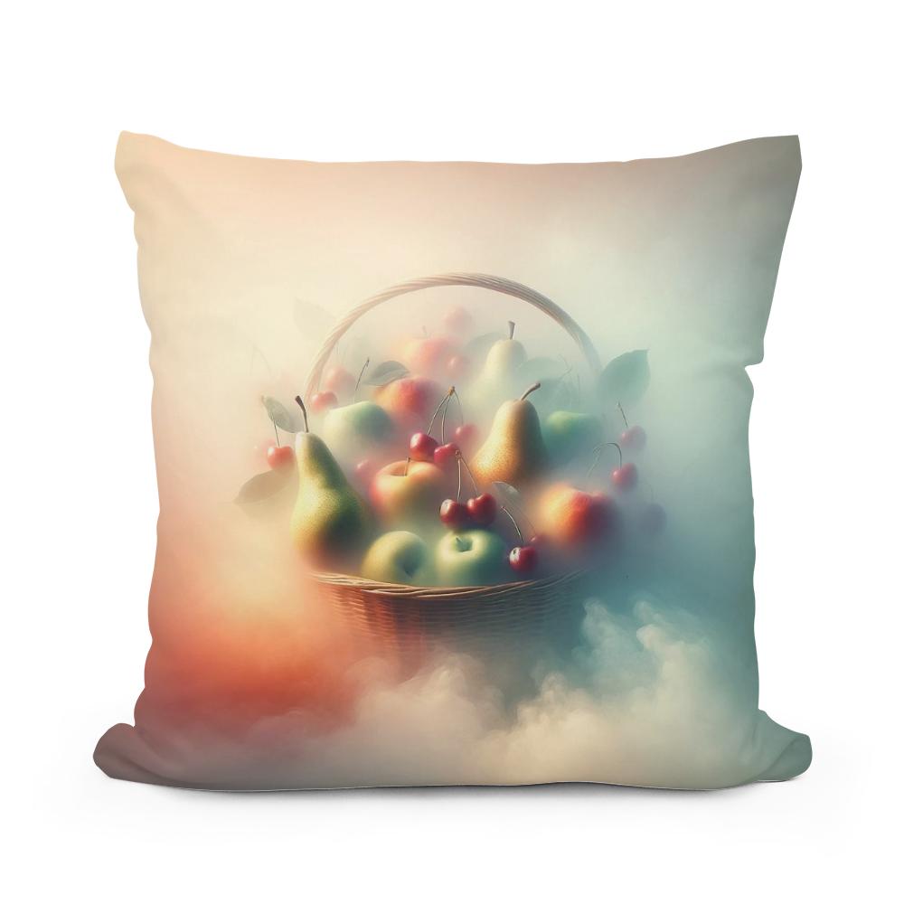 Fruits in the Mist Cotton Cushion