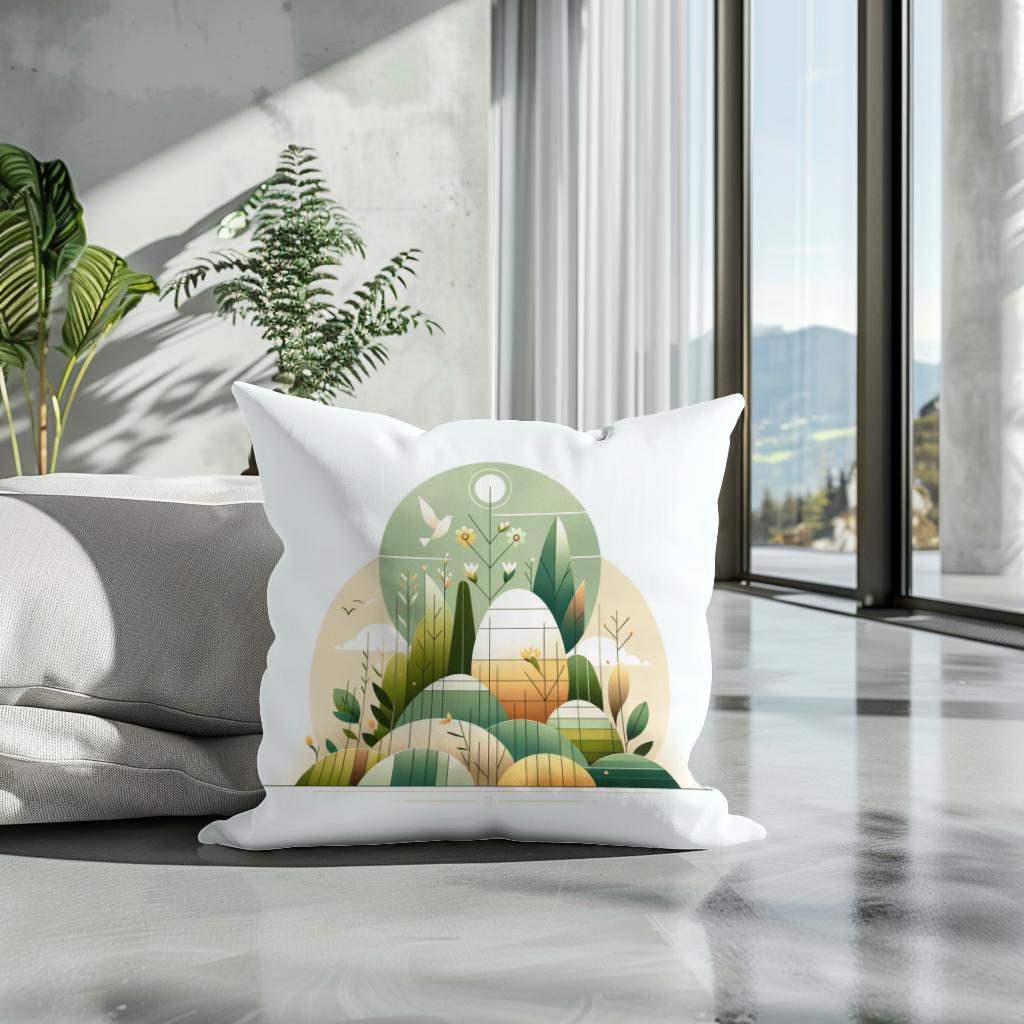 Easter Minimalist Harmony Cotton Cushion