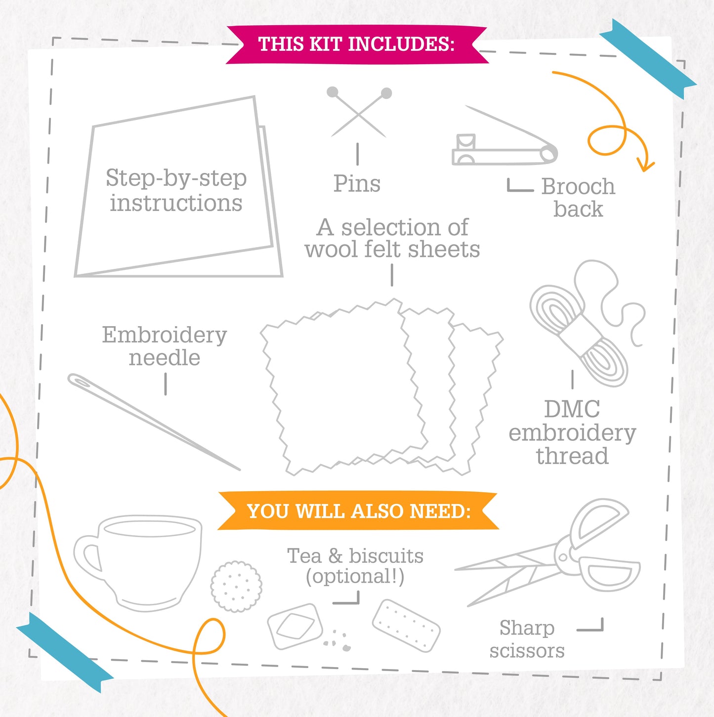 'Dachshund' Dog Felt Craft Brooch Kit for Beginners