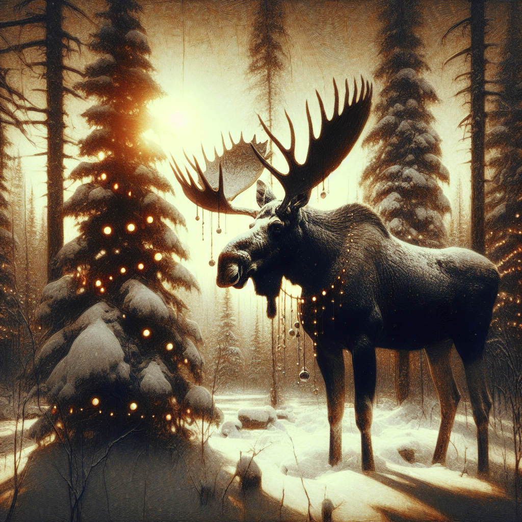 Festive Forest Majesty Canvas