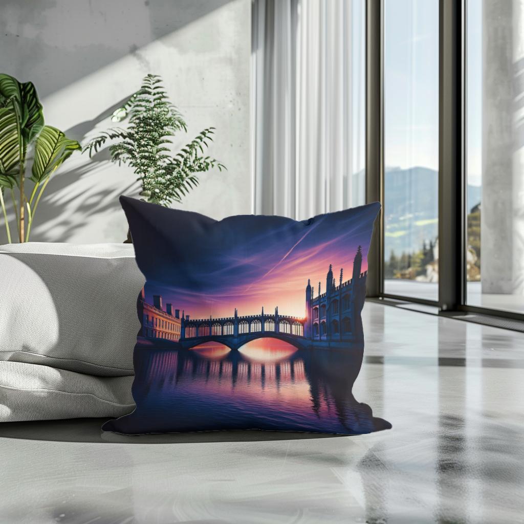 Cambridge Twilight Bridge Cotton Cushion