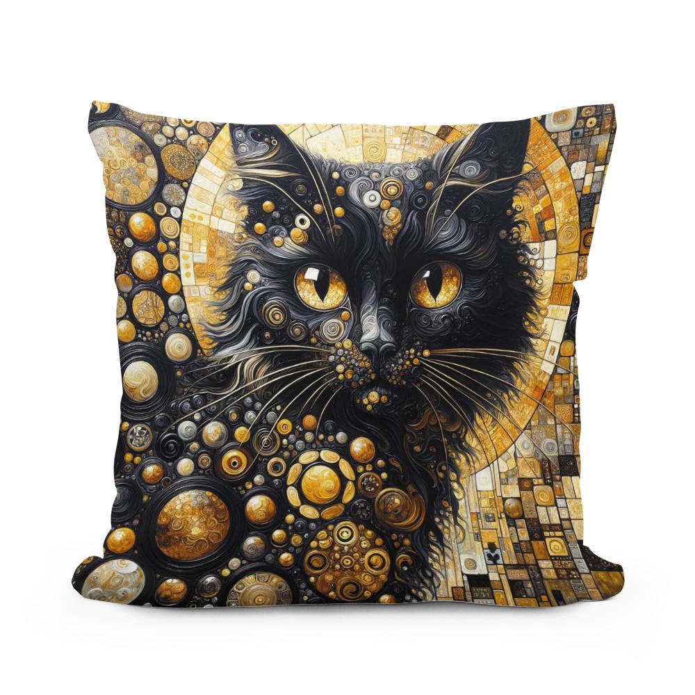The Golden Cat Eyes Cotton Cushion