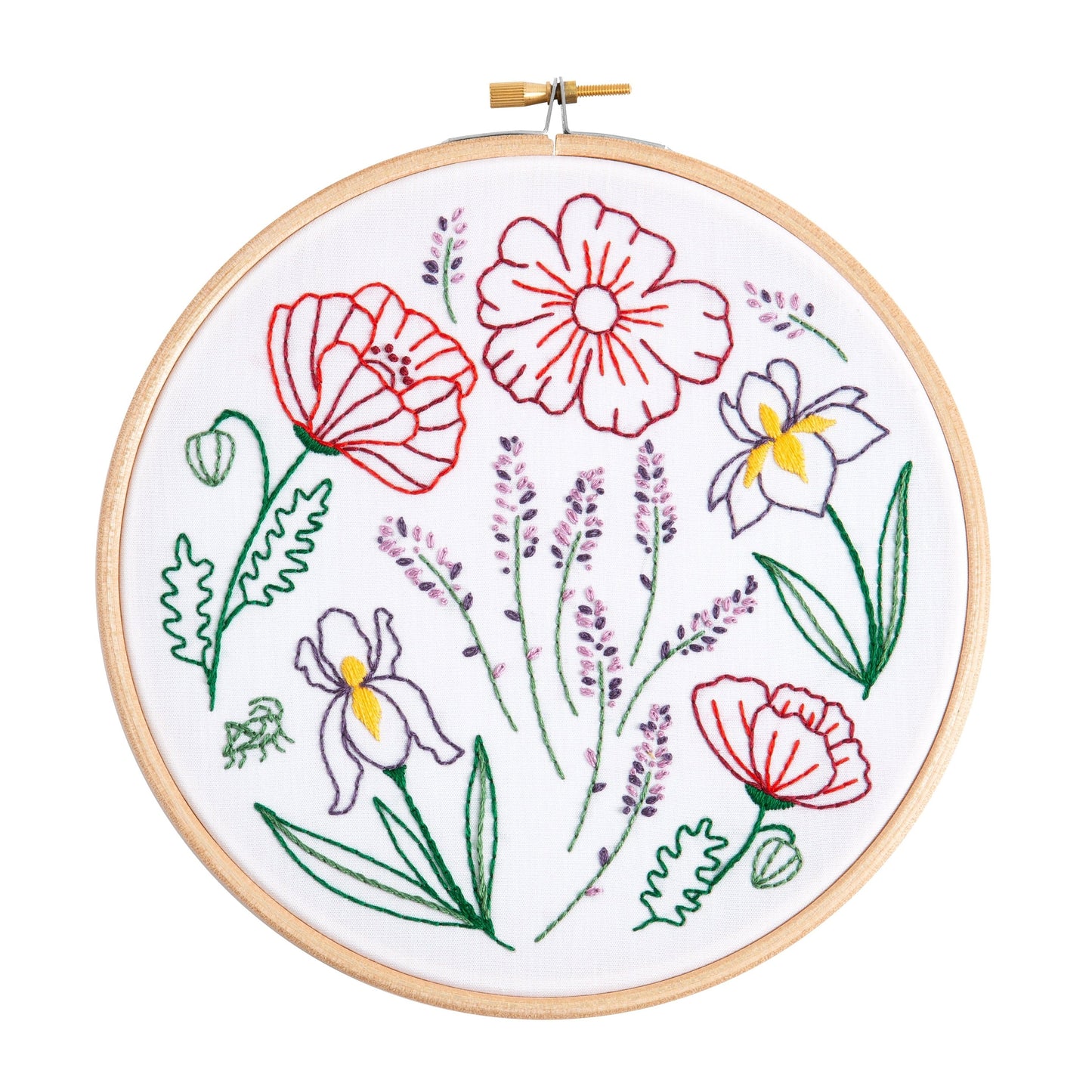 'Fields of Provence' Poppies and Lavender Embroidery Kit
