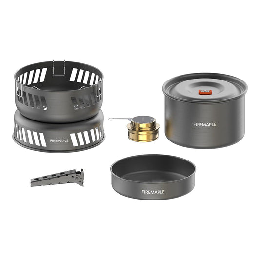 Firemaple Cooking Kit with Pans and Alcohol Burner