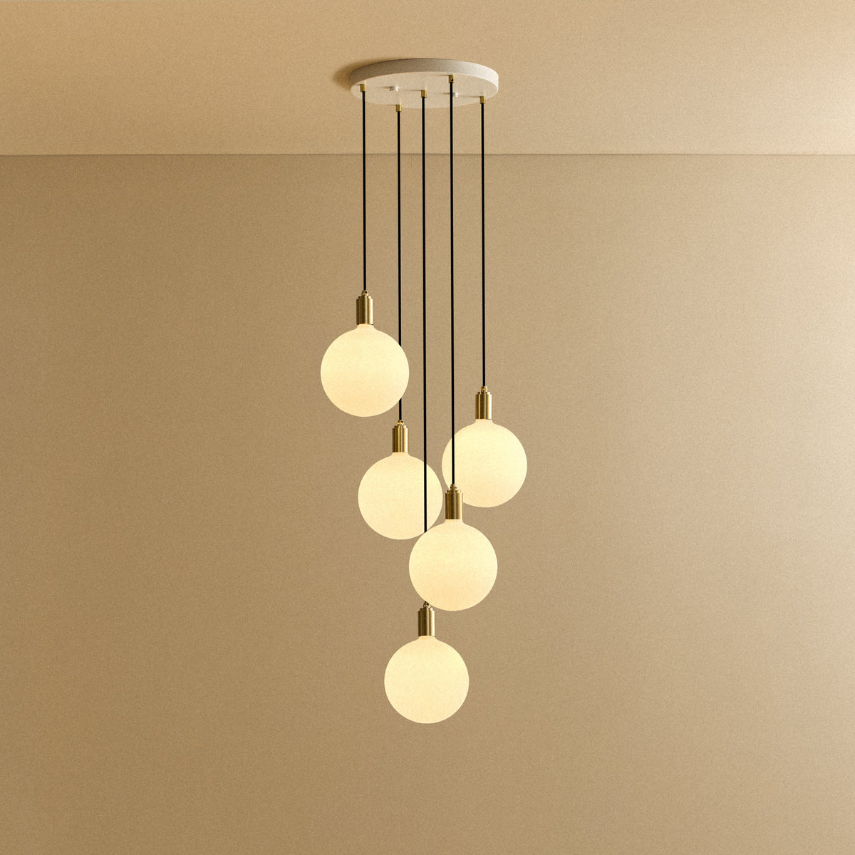 Five Pendant in Brass + Sphere V