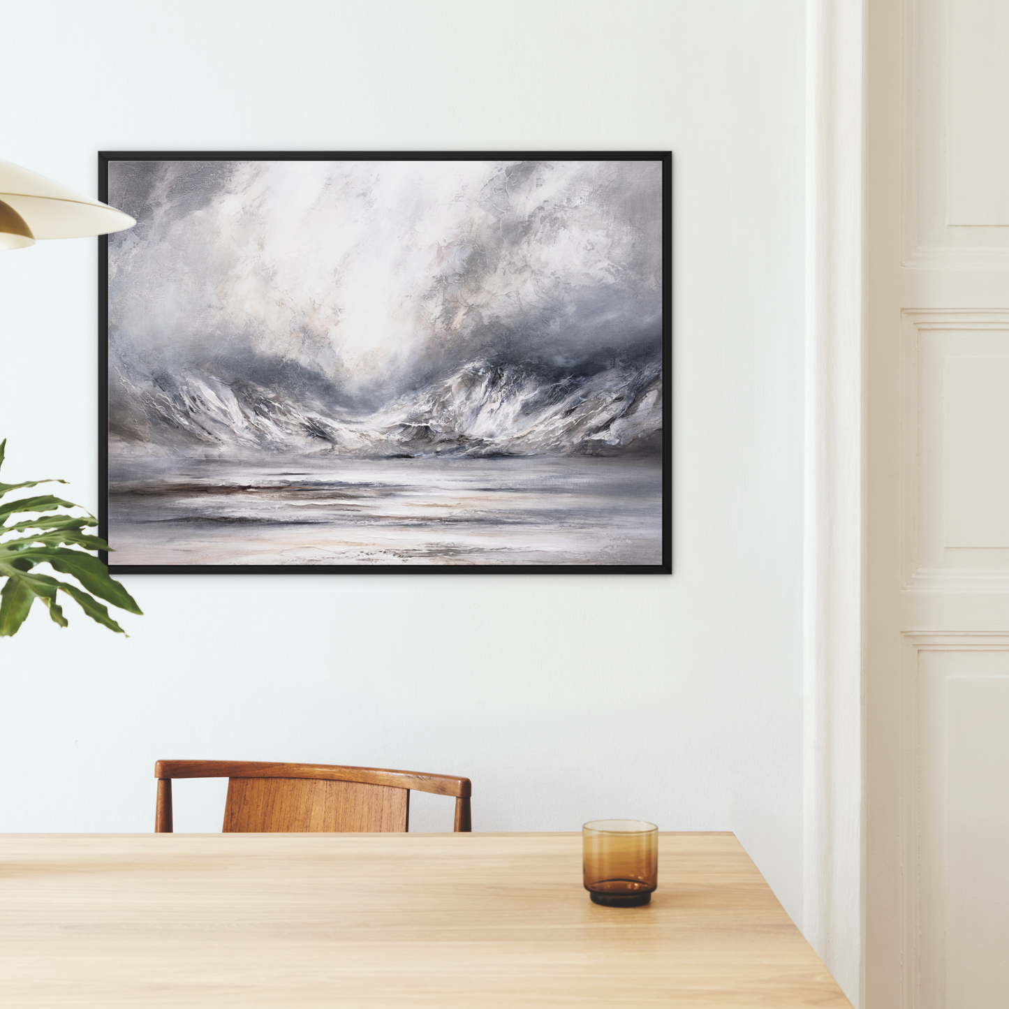 Fjords Landscape Framed Printed Canvas