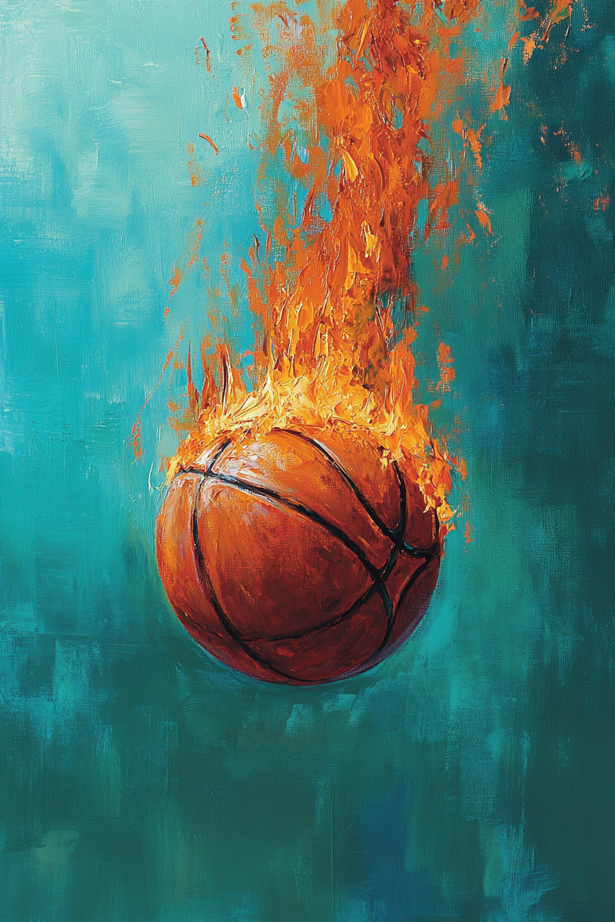 Flaming Hoop Dream Canvas