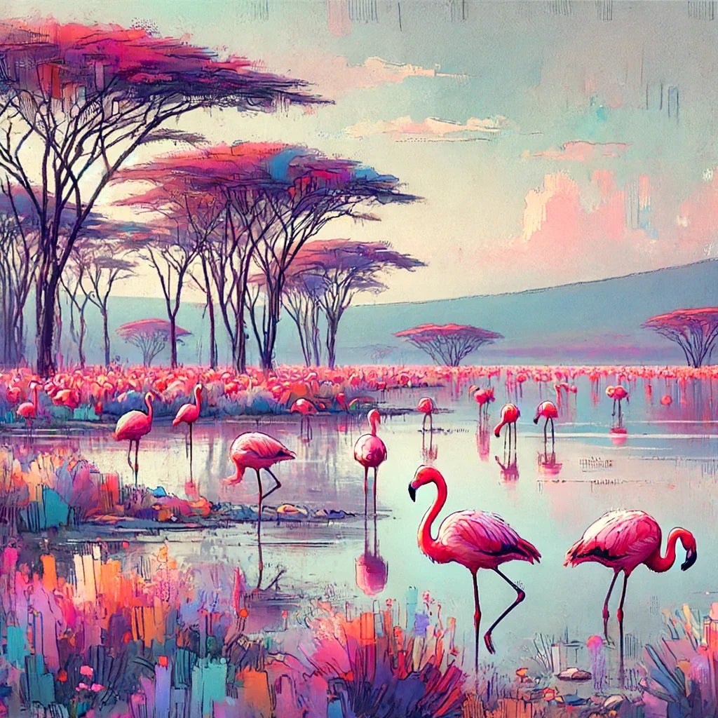 Flamingo Paradise Cotton Cushion