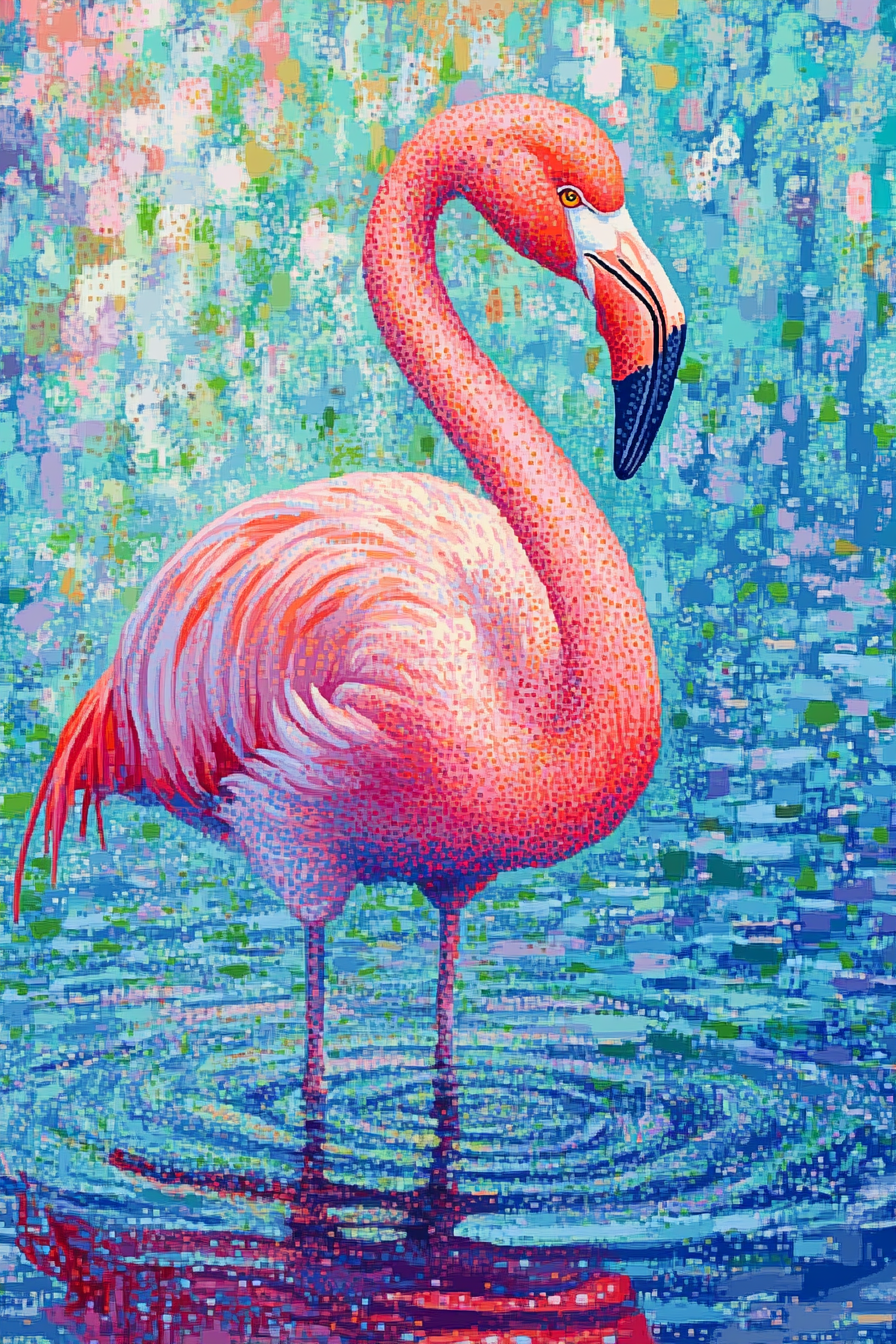 Flamingo Reflection Canvas