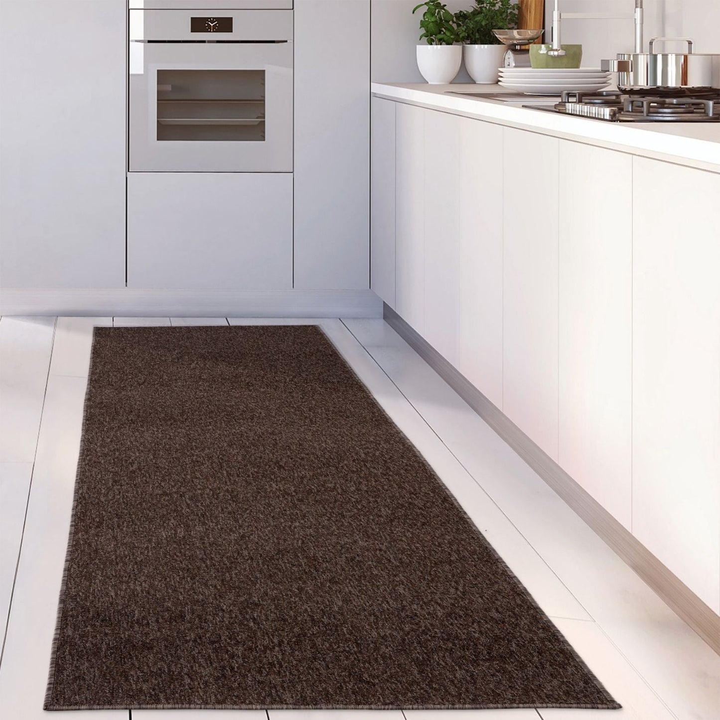Flex Brown Low Pile Solid Rug