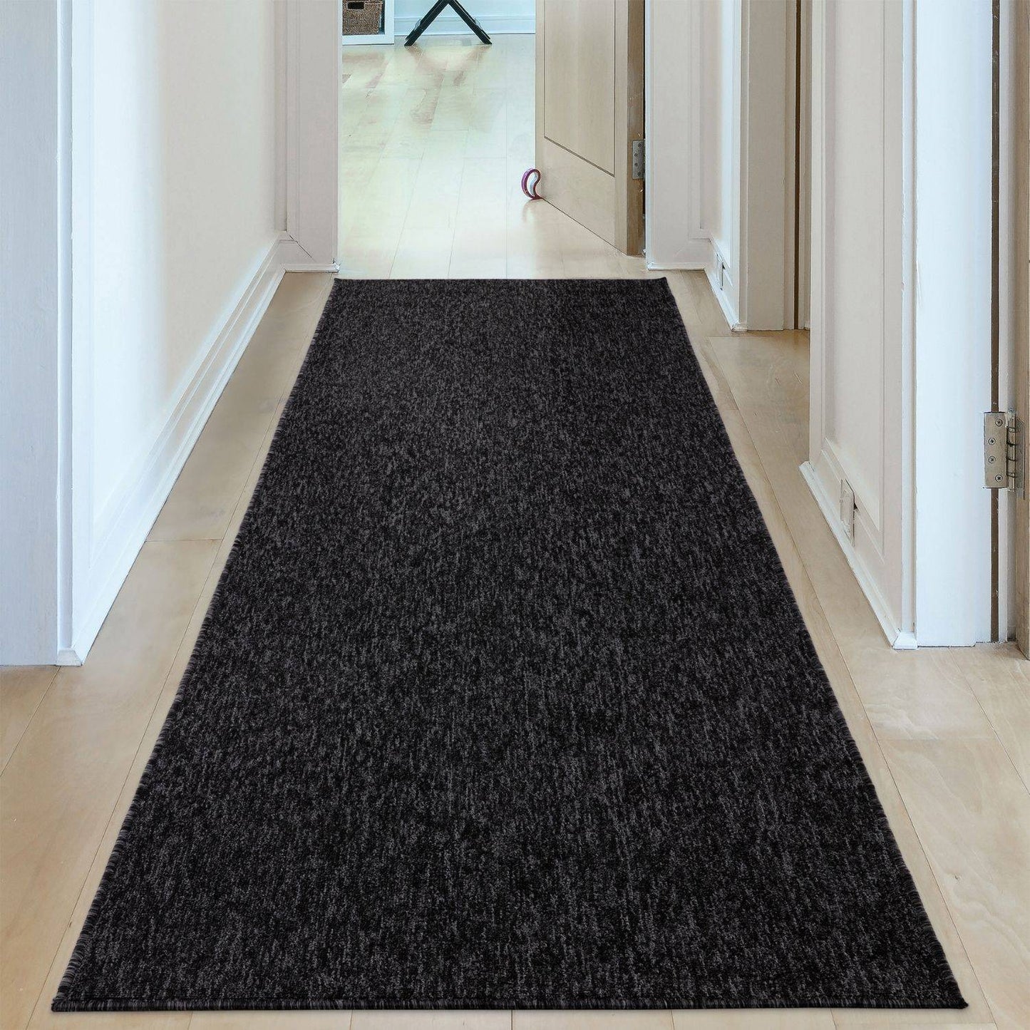 Flex Dark Grey Low Pile Solid  Rug