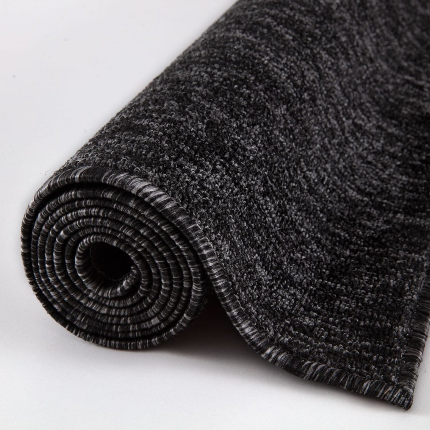 Flex Dark Grey Low Pile Solid  Rug