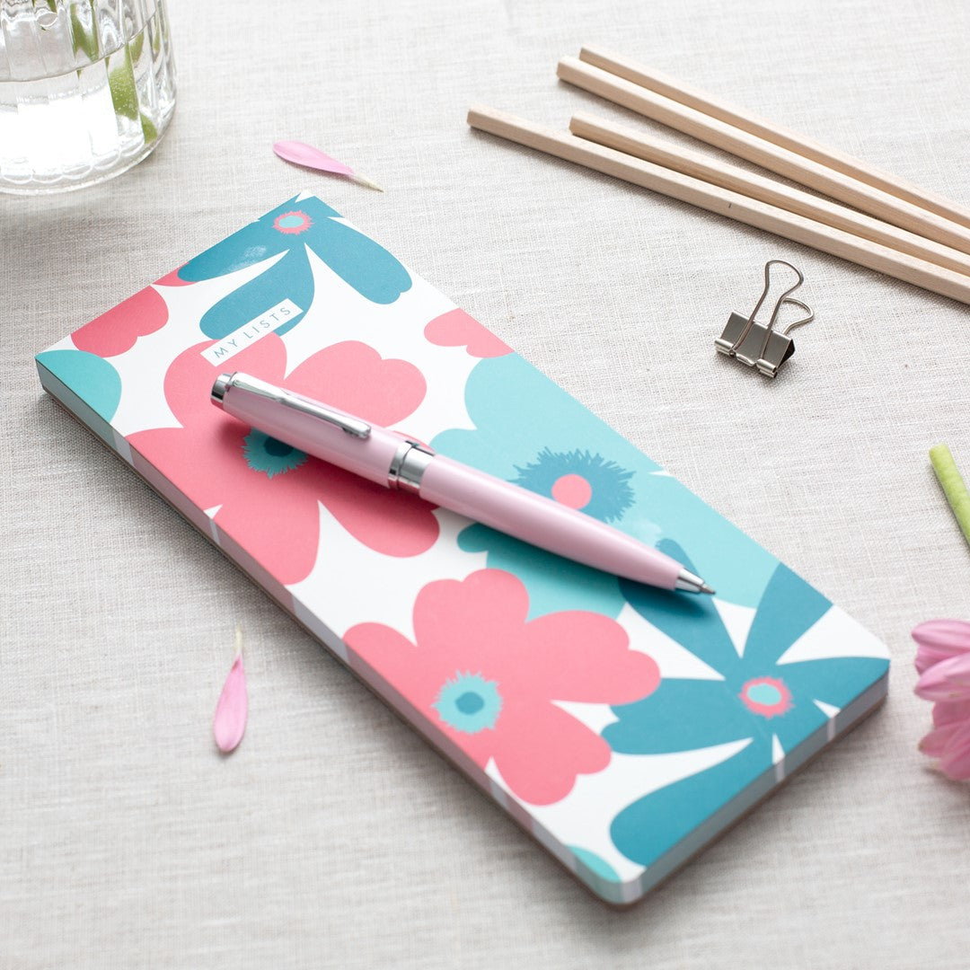 Matilda Myres | Slim List Pad with Magnetic Strip | Floral