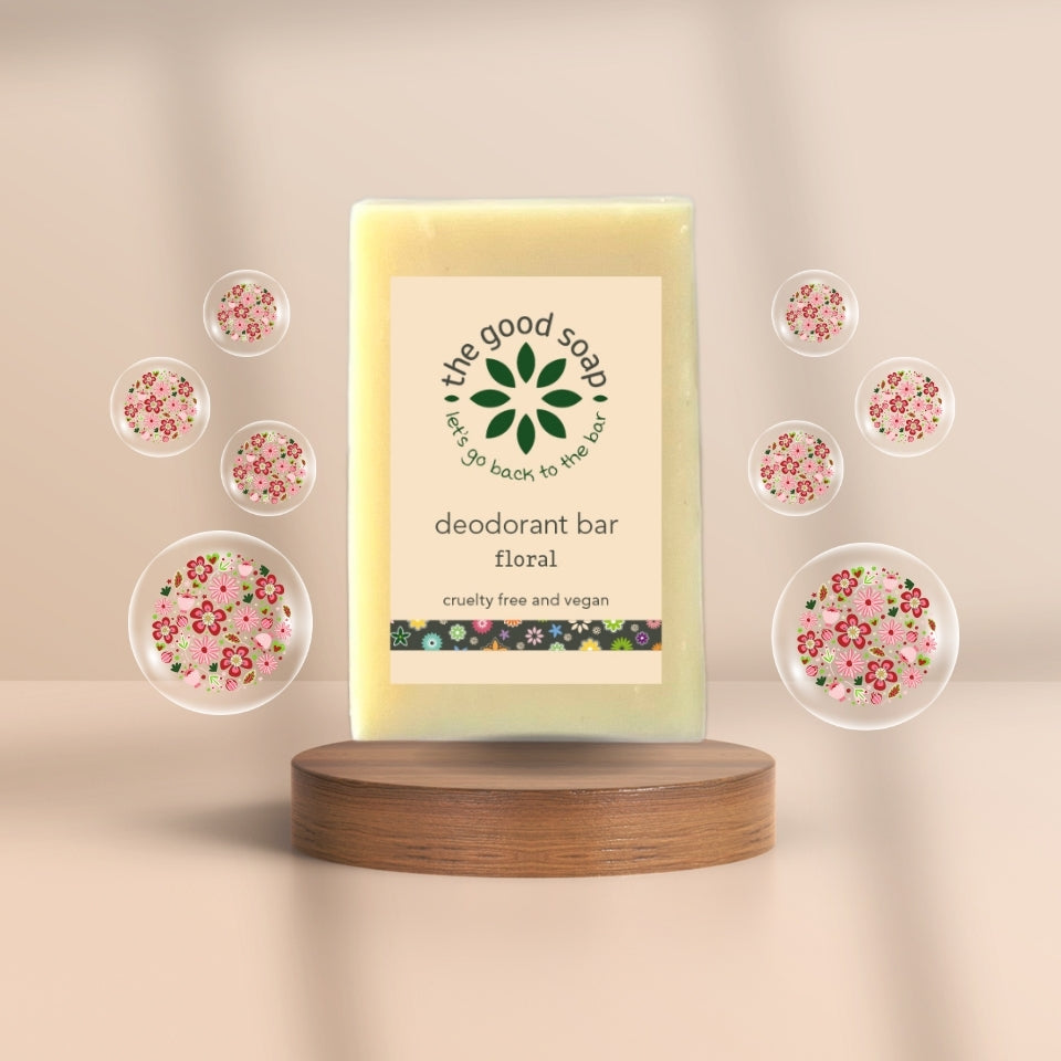 Natural Deodorant Bar with Floral Essential Oils