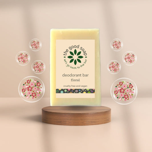 Natural Deodorant Bar with Floral Essential Oils